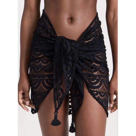 PQ Swim Lace Sarong Women's Cover Up Black NWT - Picture 1 of 4